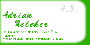adrian melcher business card